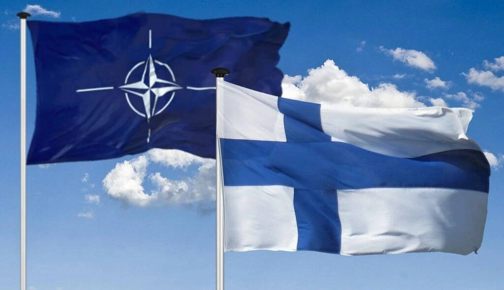 NATO and Finland Flag