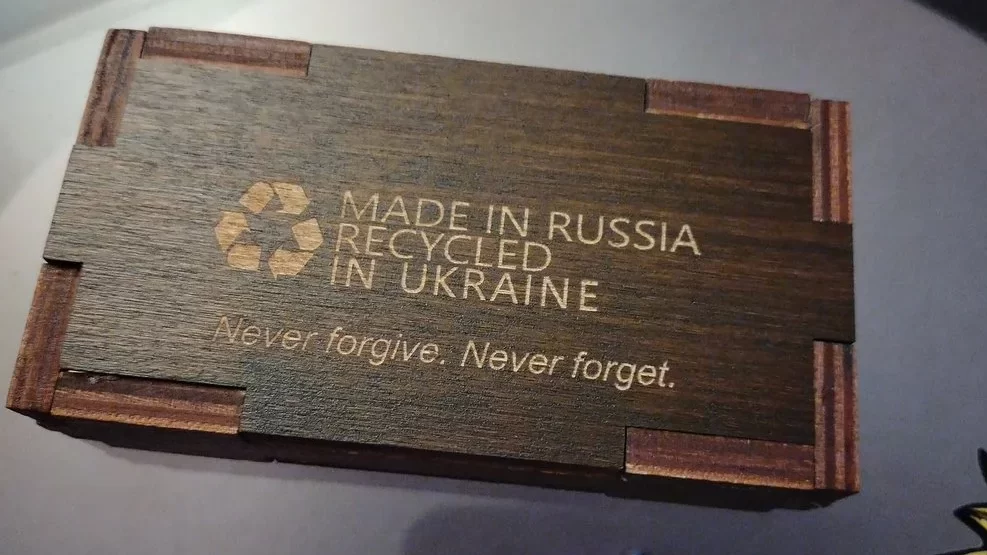 Made in Russia, recycled in Ukraine: A Product born from the Russian Tanks.