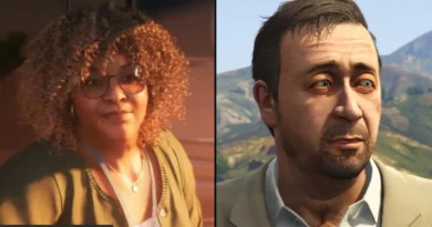 Side-by-side comparison of Stefanie from GTA VI and Dave Norton from GTA V, highlighting their roles and moral ambiguity in the Grand Theft Auto series.